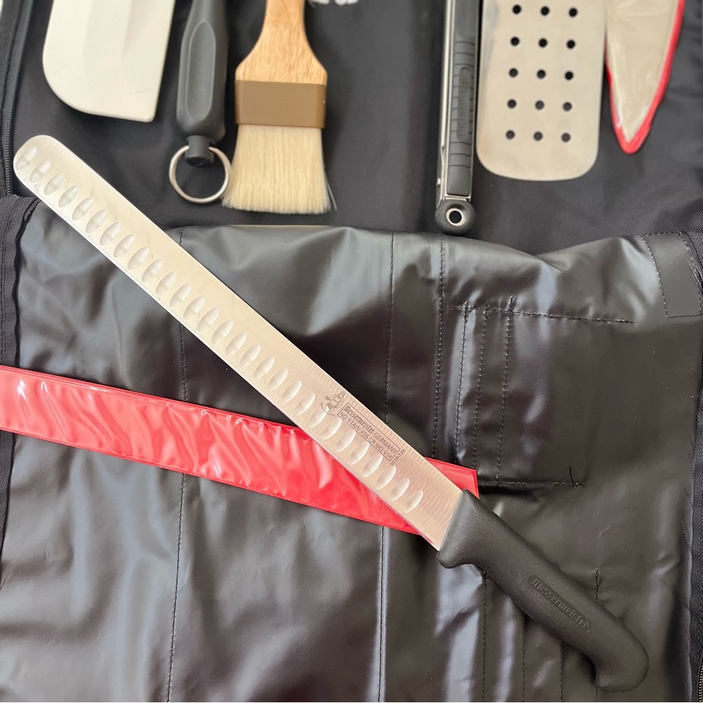 American Institute of Wine&Food Custom Chef Knives BBQ Roll Bag by Messermeister - Picture 9 of 14